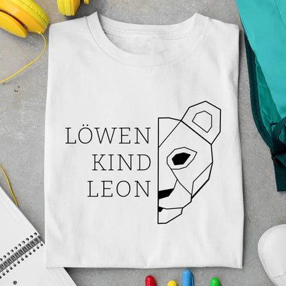 Löwen Kind - Bio Kinder Shirt *personalisierbar (mit Namen)*