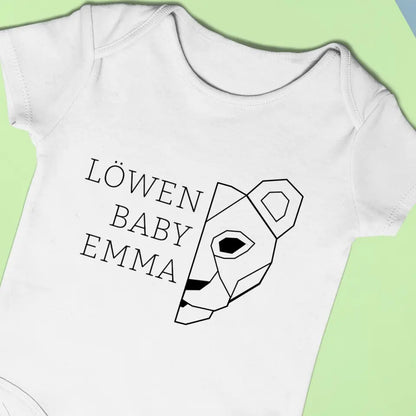 Löwen Baby - Bio Baby Body *personalisierbar (mit Namen)*