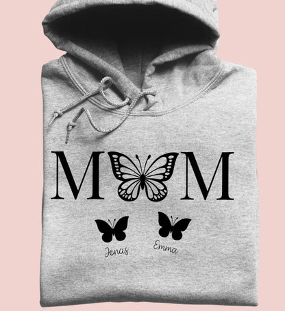 Mom Butterfly - Bio Unisex Hoodie *personalisierbar*