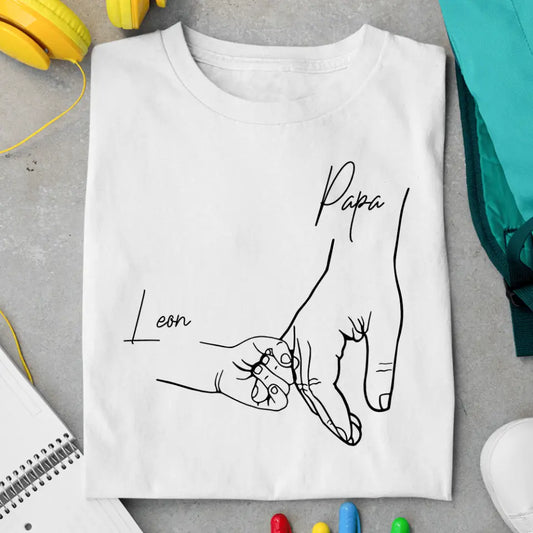 Hold my hand Dad - Bio Kinder Shirt *personalisierbar*