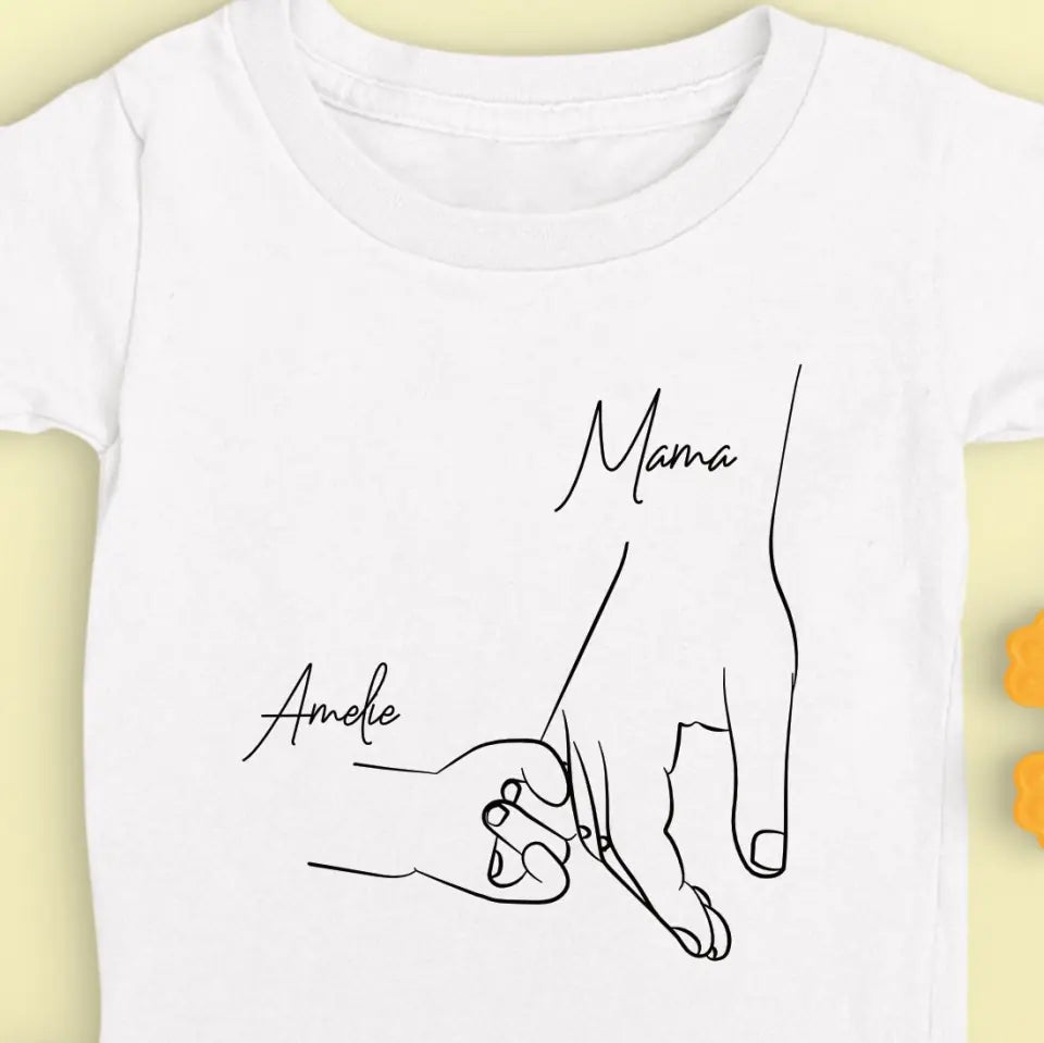 Hold my hand Mom - Bio Baby Shirt *personalisierbar*