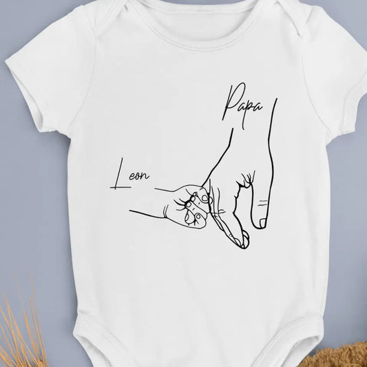 Hold my hand Dad - Bio Baby Body *personalisierbar*