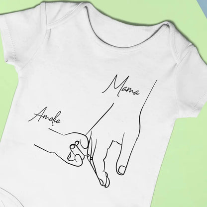 Hold my hand Mom - Bio Baby Body *personalisierbar*