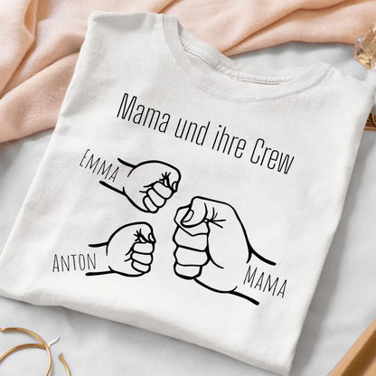 Mama und ihre Crew - Bio Damen Shirt *personalisierbar*