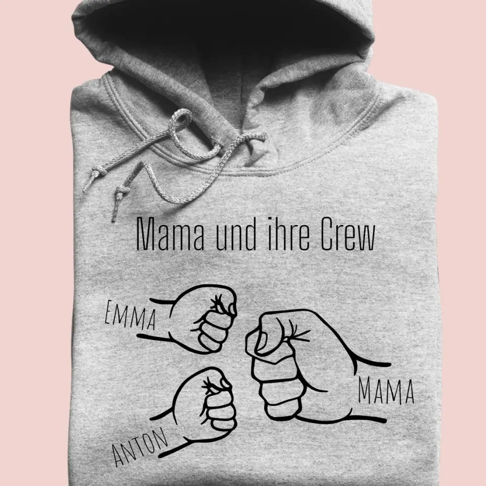 Mama und ihre Crew - Bio Unisex Hoodie *personalisierbar*