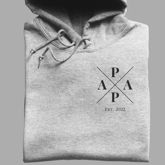 Papa Minimal - Bio Unisex Hoodie *personalisierbar*