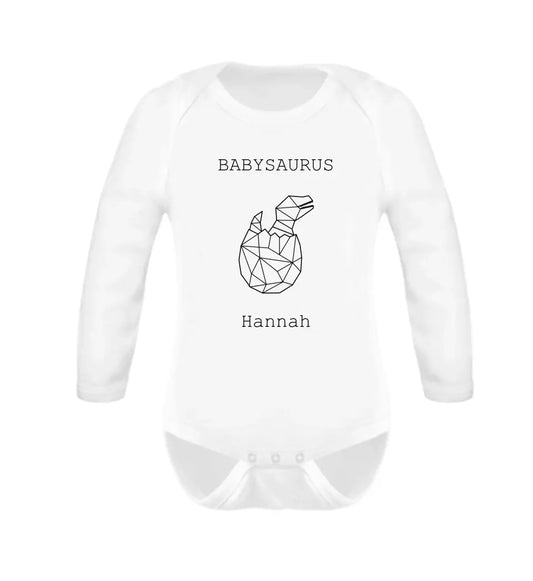 Babysaurus - Baby Body Langarm *personalisierbar*