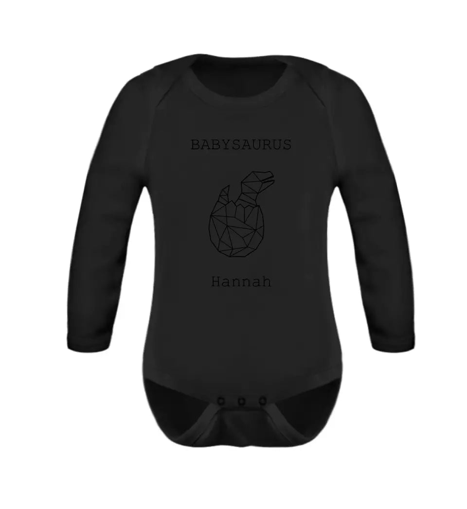 Babysaurus - Baby Body Langarm *personalisierbar*