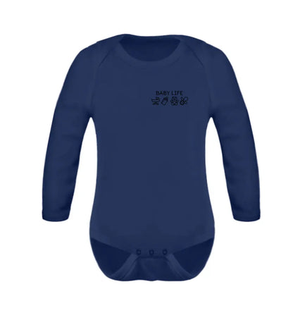 Baby Life Symbole - Baby Body Langarm *personalisierbar*