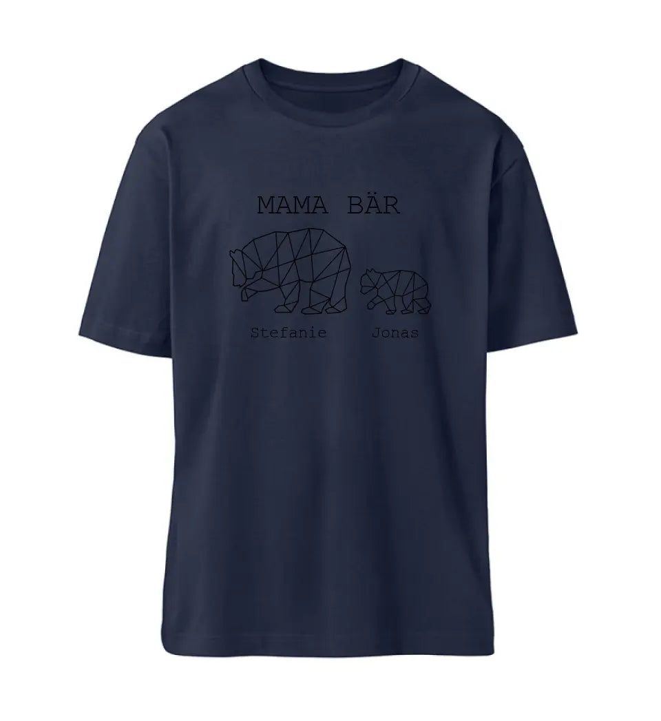 Mama Bär - Damen Relaxed Organic Shirt *personalisierbar (1-4 Kinder)*