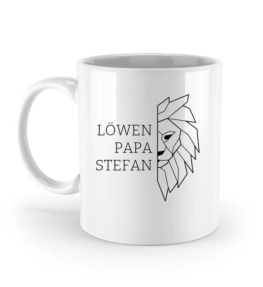Löwen Papa - Tasse mit Namen