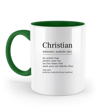 Papa Definition - Zweifarbige Tasse