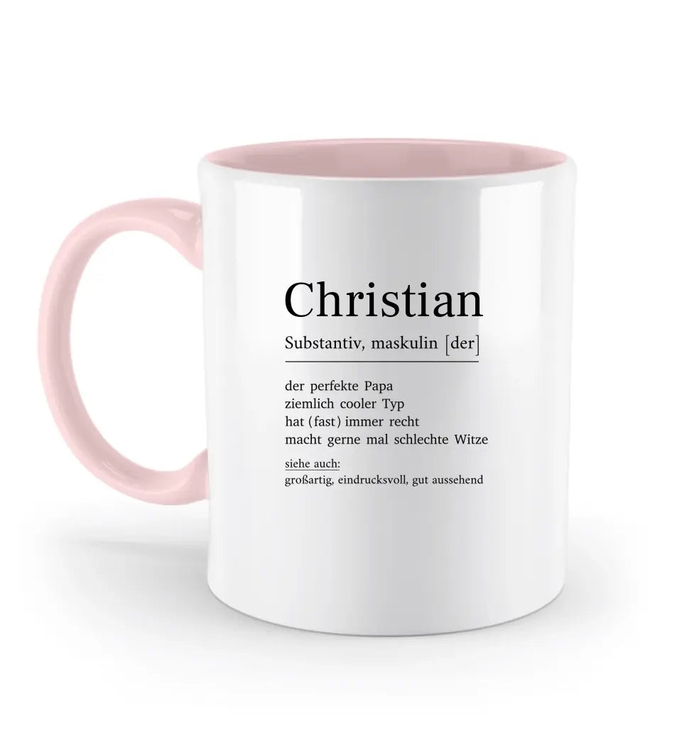 Papa Definition - Zweifarbige Tasse