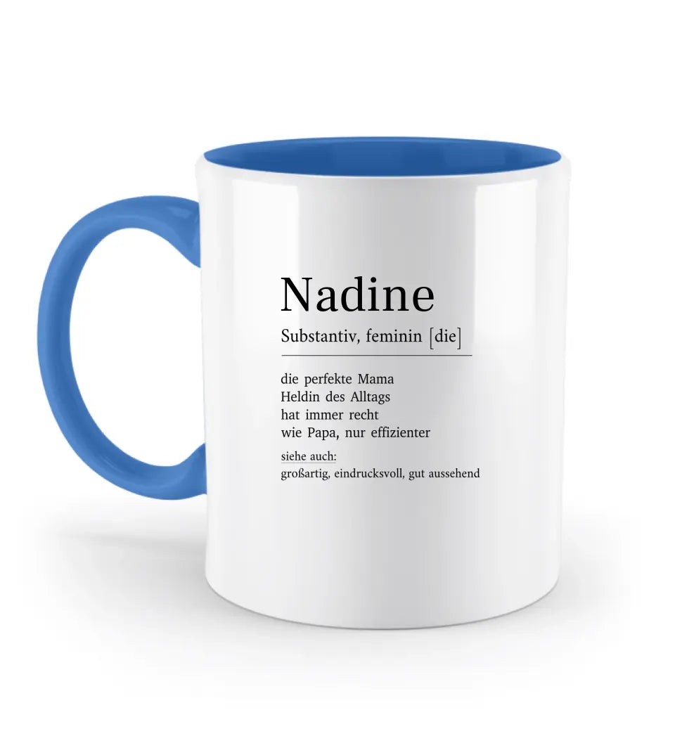 Mama Definition -  Zweifarbige Tasse