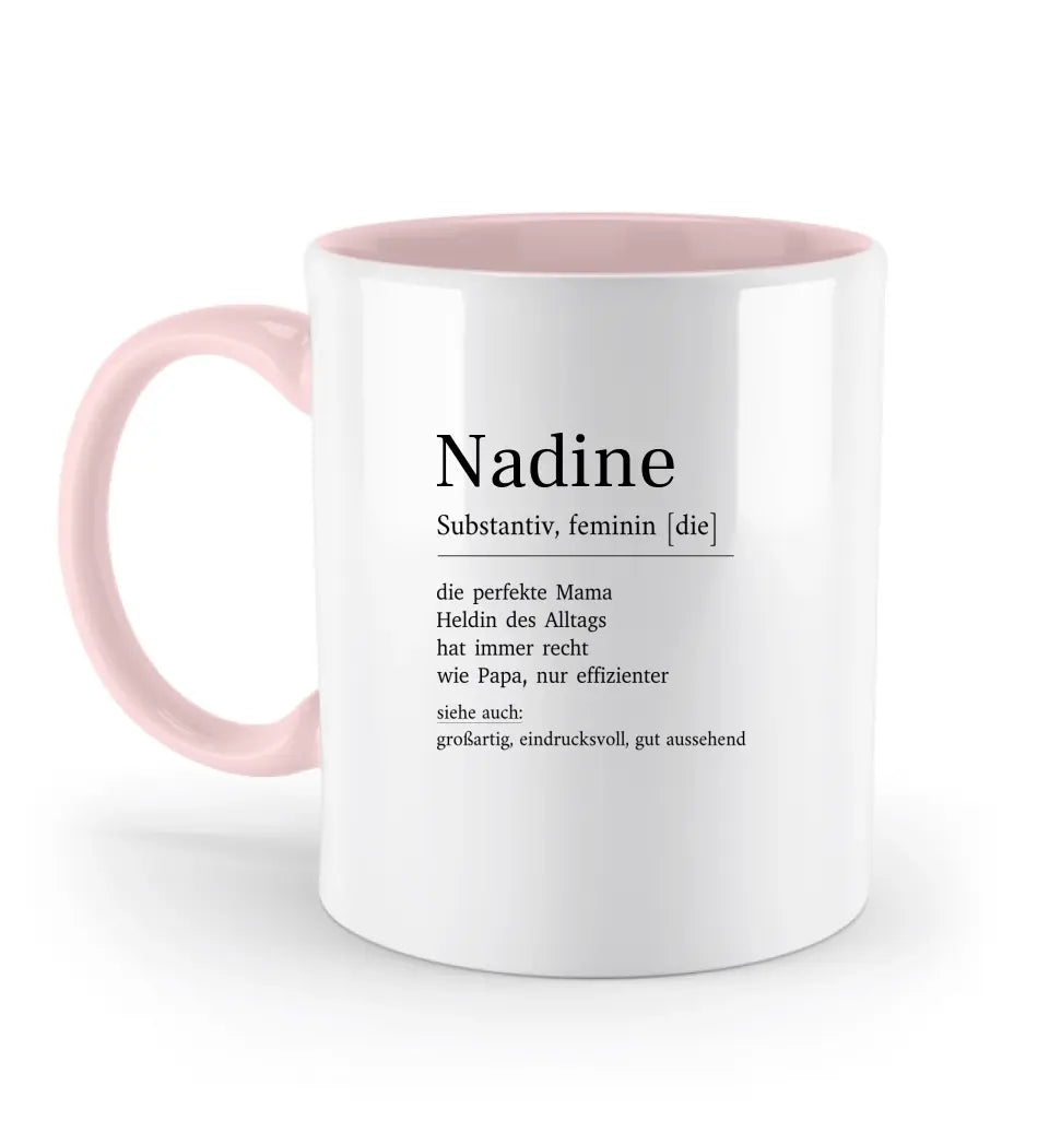 Mama Definition -  Zweifarbige Tasse
