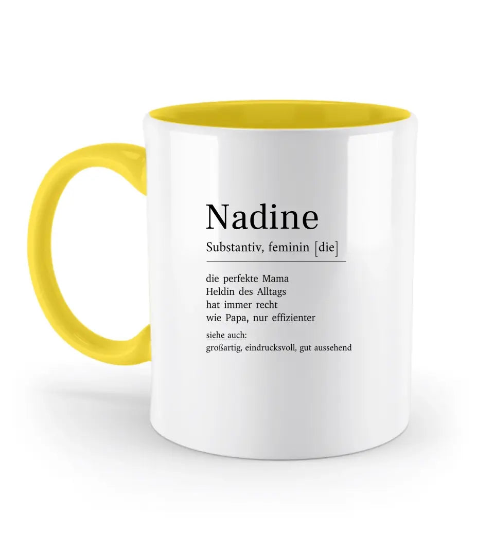 Mama Definition -  Zweifarbige Tasse