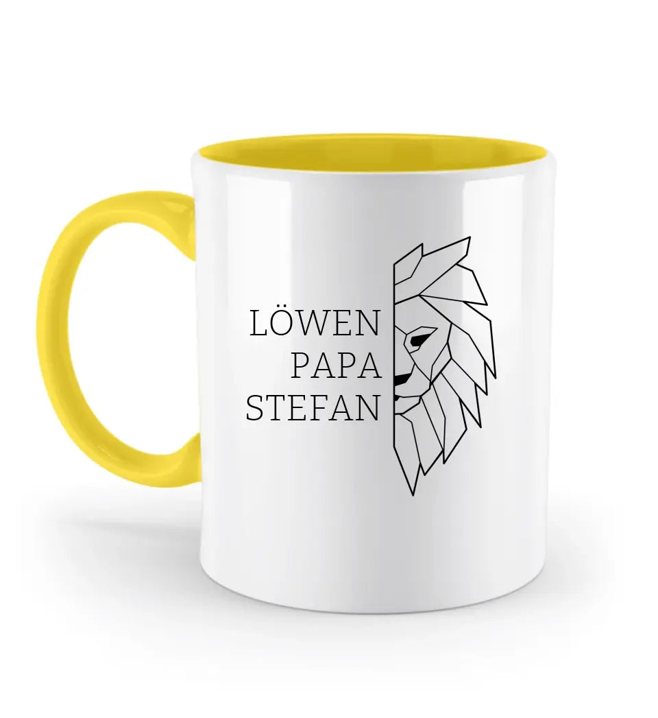 Löwen Papa - Zweifarbige Tasse