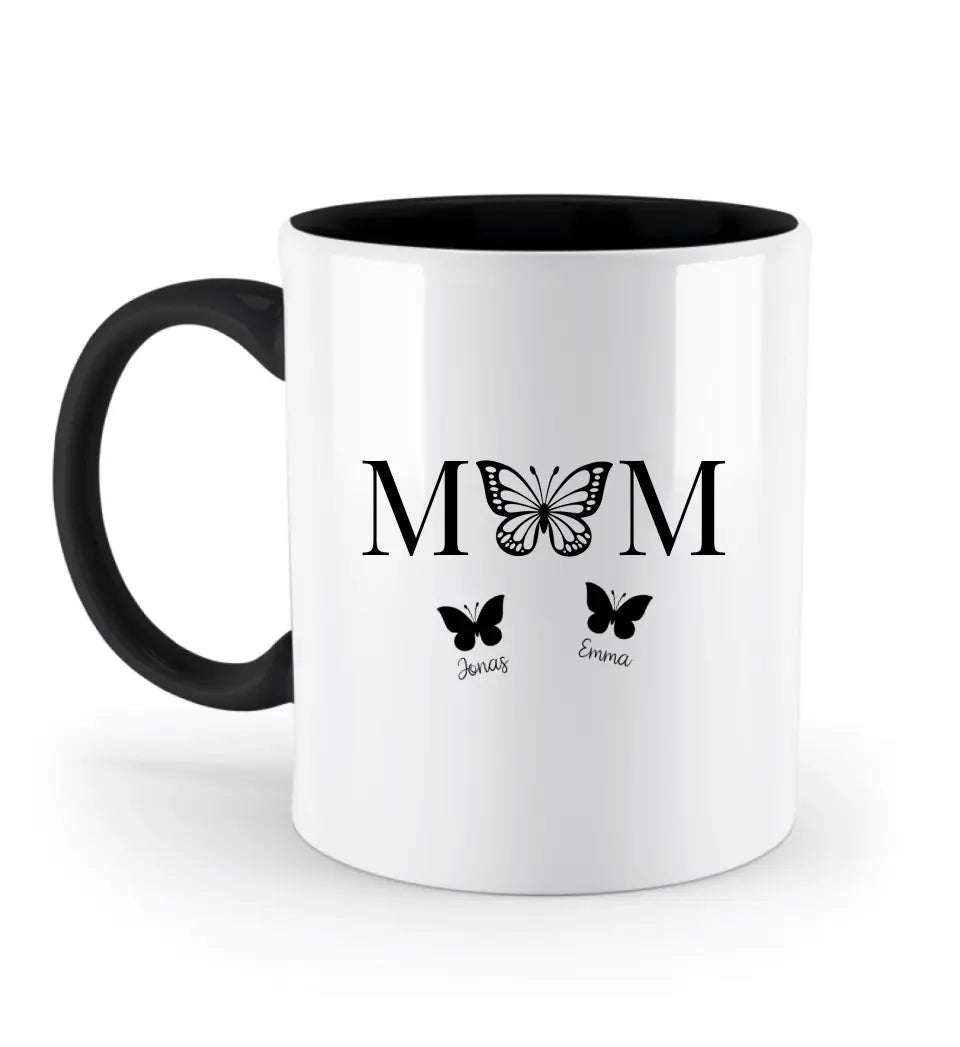 Mom Butterfly - Zweifarbige Tasse