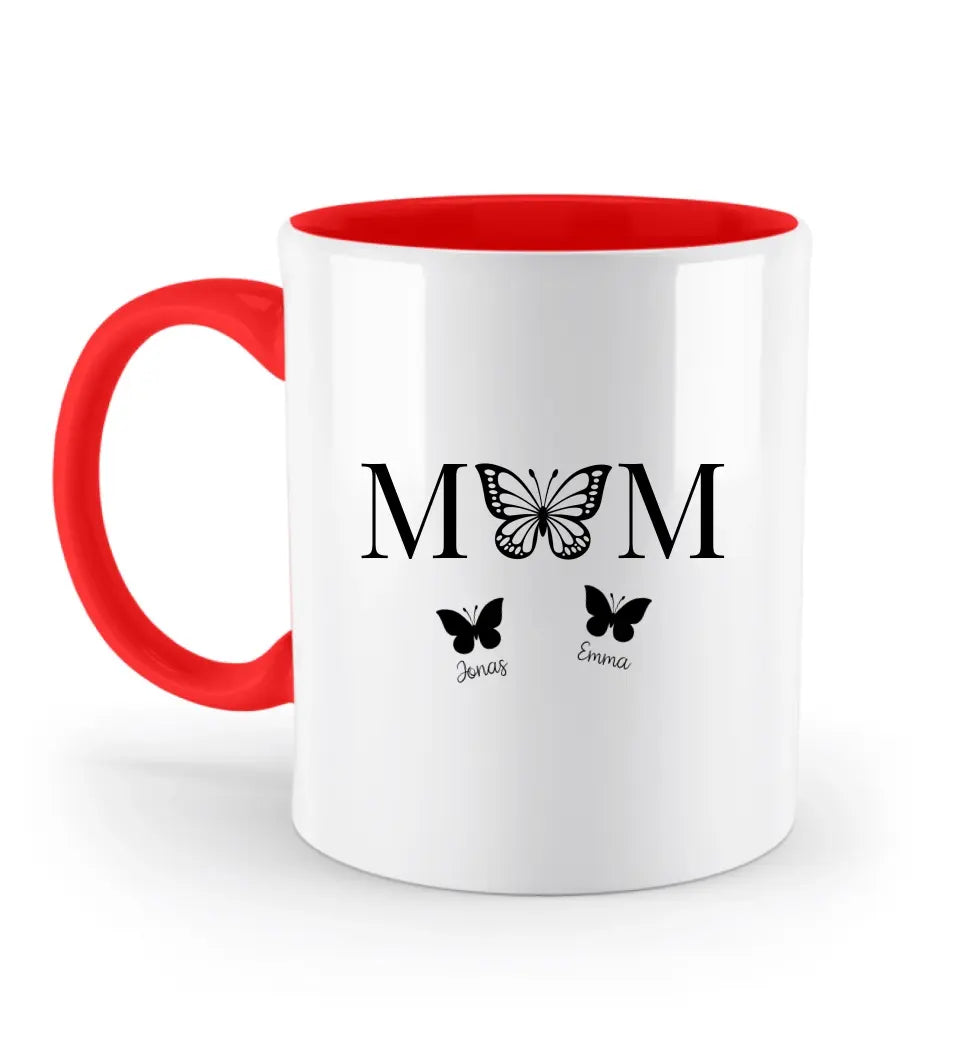 Mom Butterfly - Zweifarbige Tasse