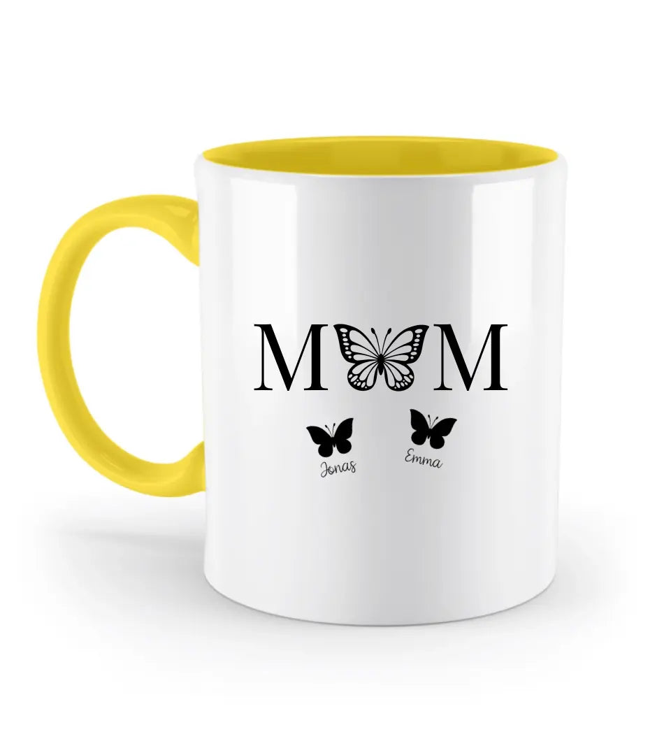 Mom Butterfly - Zweifarbige Tasse