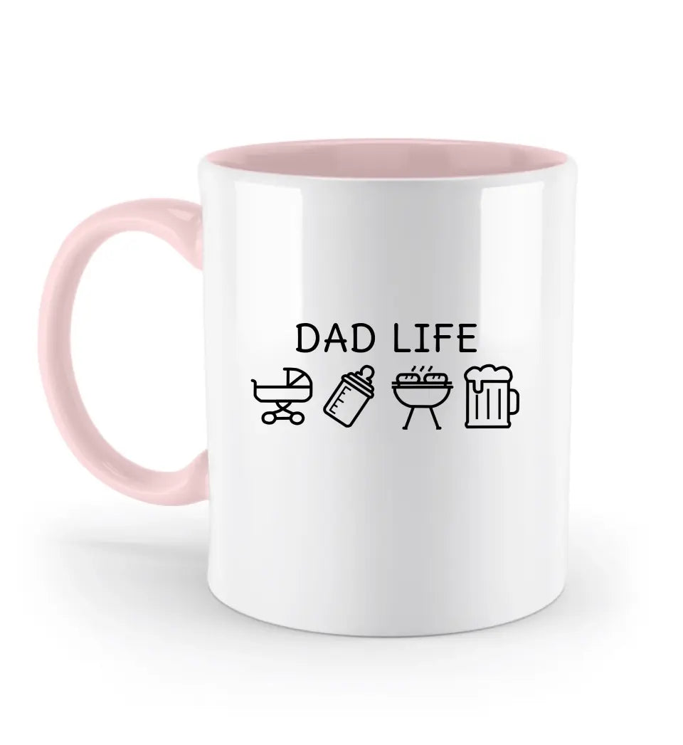 Dad Life Symbole - Zweifarbige Tasse