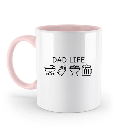 Dad Life Symbole - Zweifarbige Tasse