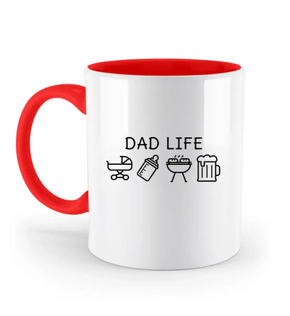 Dad Life Symbole - Zweifarbige Tasse