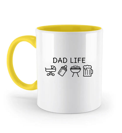 Dad Life Symbole - Zweifarbige Tasse