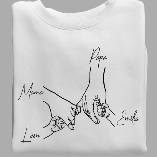 Family Hands - Bio Unisex Sweatshirt *personalisierbar*