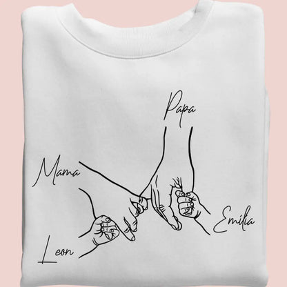 Family Hands - Bio Baby Sweatshirt *personalisierbar*