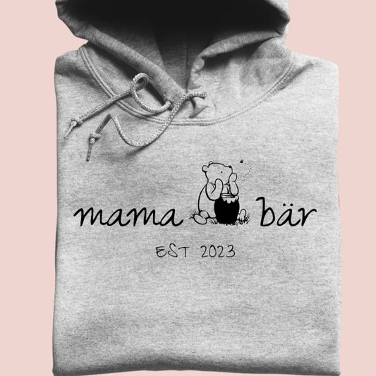 Mama Pu-Bär - Bio Unisex Hoodie *personalisierbar*