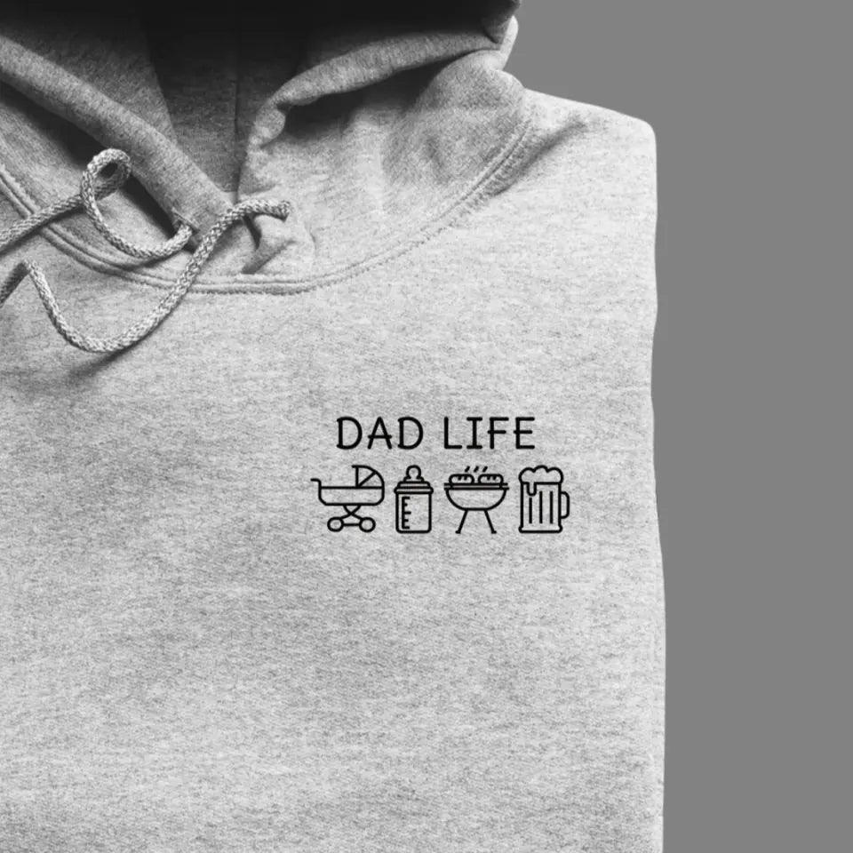 Dad Life Symbole - Bio Unisex Hoodie *personalisierbar*