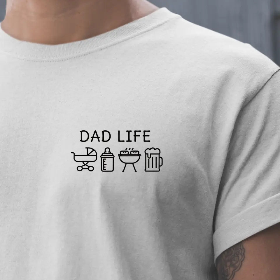 Dad Life Symbole - Bio Herren Shirt *personalisierbar*