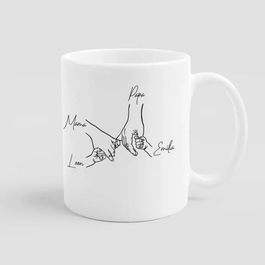 Family Hands - Panorama Tasse