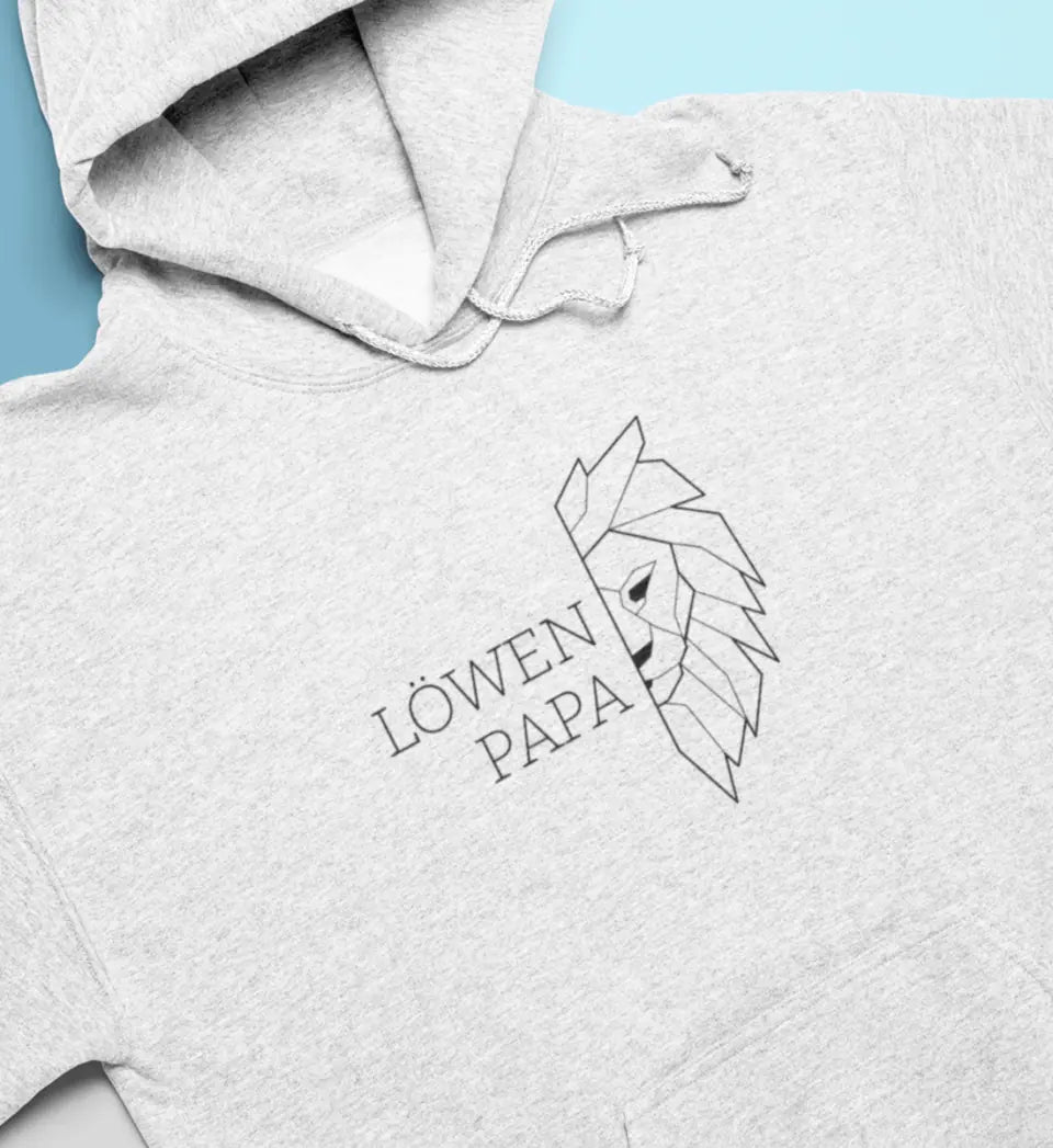 Löwen Papa - Bio Unisex Hoodie *personalisierbar (ohne Namen)*