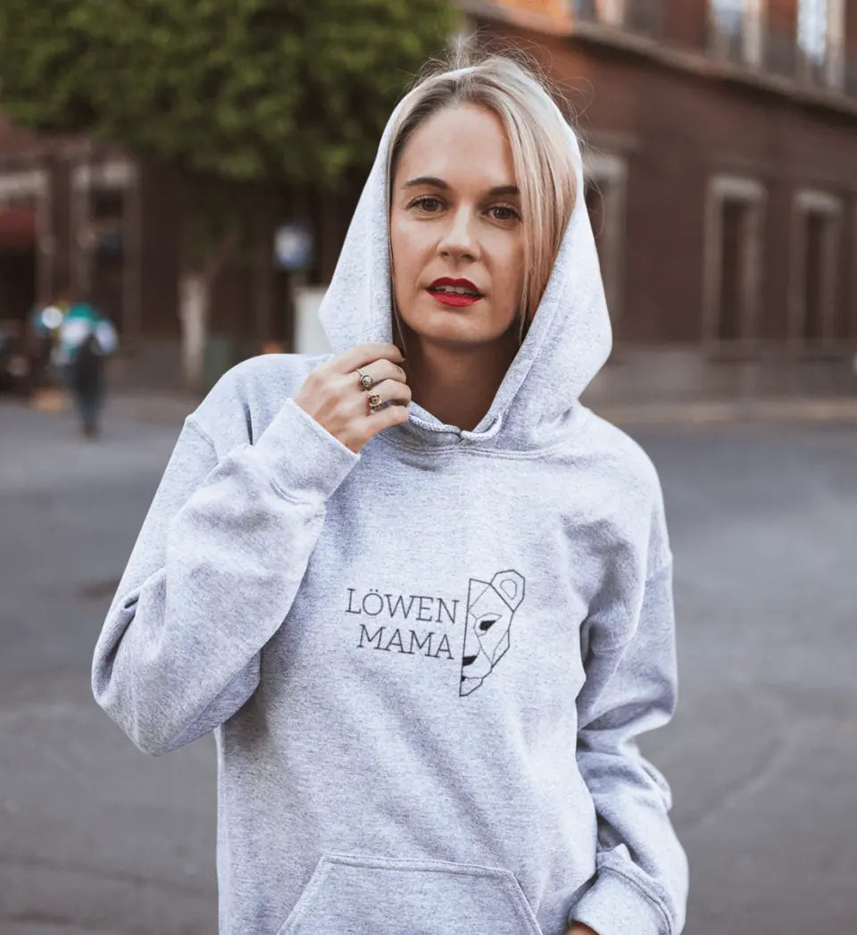 Löwen Mama - Bio Unisex Hoodie *personalisierbar (ohne Namen)*