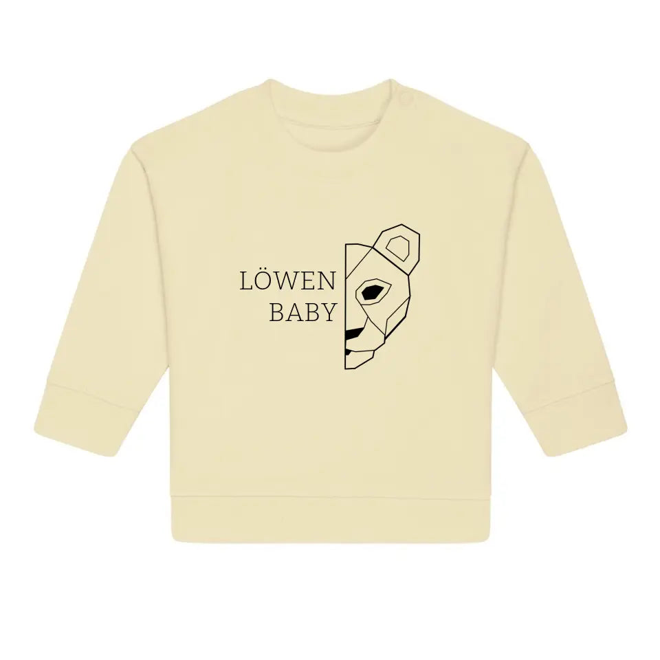 Löwen Baby - Bio Baby Sweatshirt *personalisierbar (ohne Namen)*