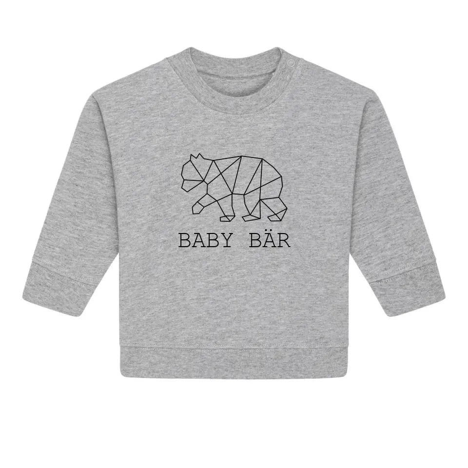 Baby Bär - Bio Baby Sweatshirt *personalisierbar (ohne Namen)*