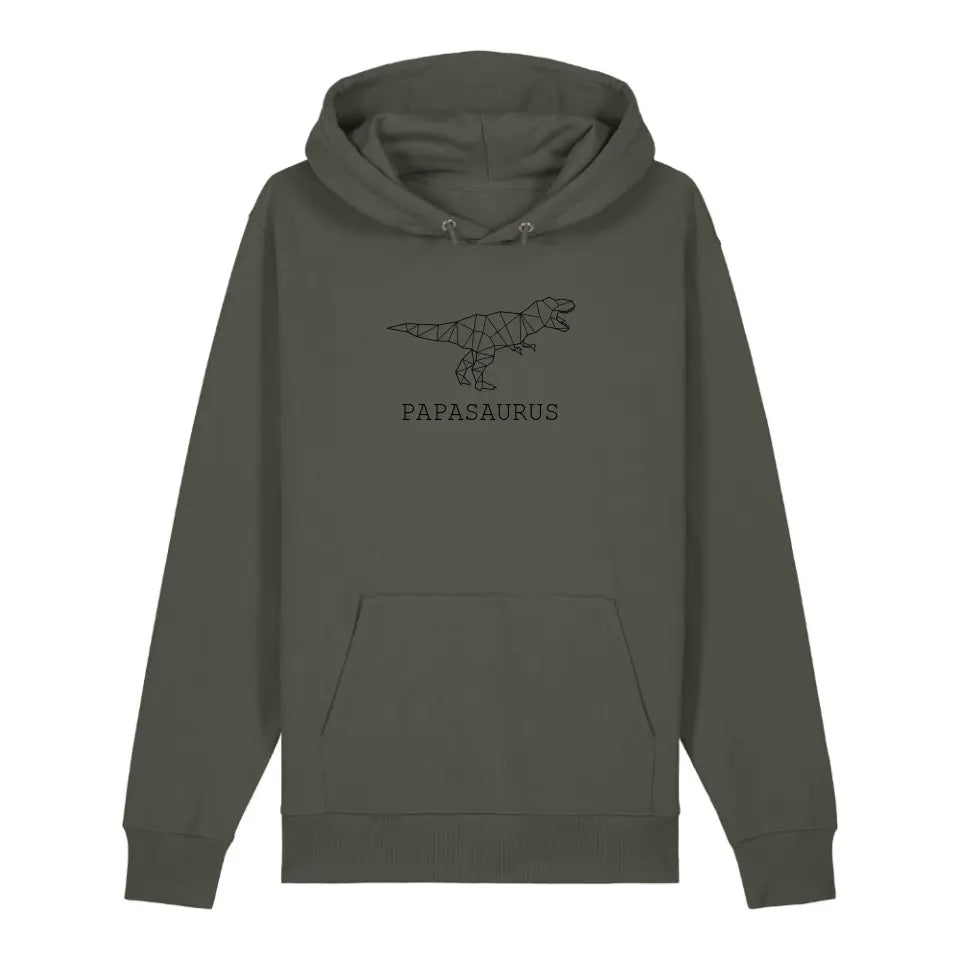 Papasaurus - Bio Unisex Hoodie *personalisierbar (ohne Namen)*