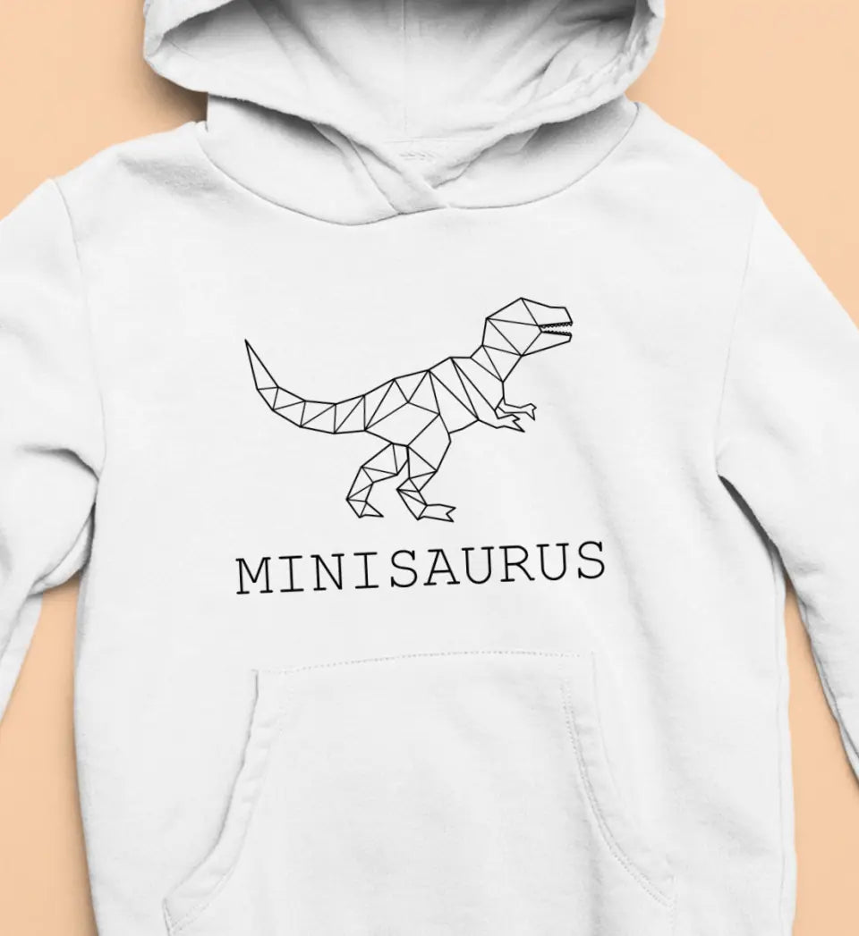 Minisaurus - Bio Kinder Hoodie *personalisierbar (ohne Namen)*