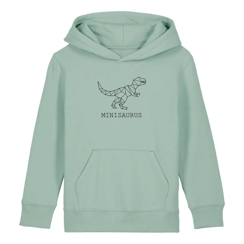 Minisaurus - Bio Kinder Hoodie *personalisierbar (ohne Namen)*