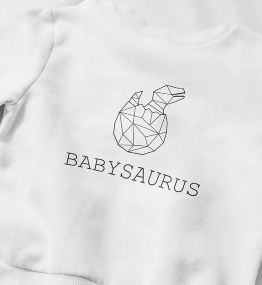 Babysaurus - Bio Baby Sweathirt *personalisierbar (ohne Namen)*