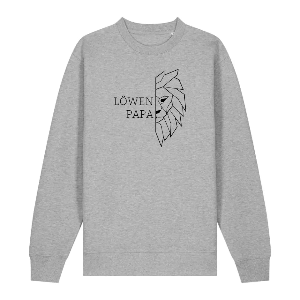 Löwen Papa - Bio Unisex Sweatshirt *personalisierbar (ohne Namen)*