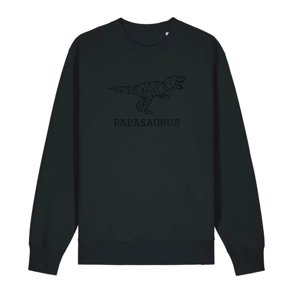 Papasaurus - Bio Unisex Sweatshirt *personalisierbar (ohne Namen)*