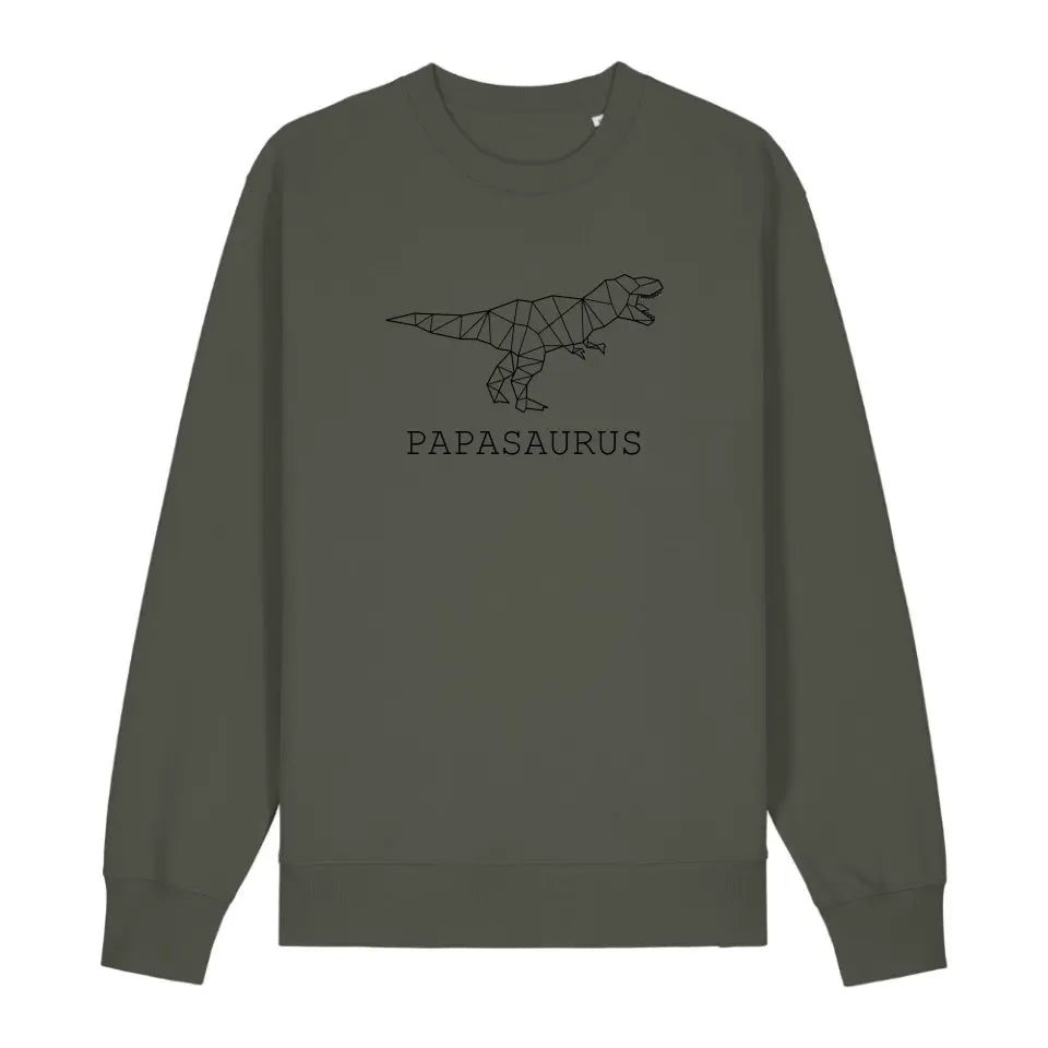 Papasaurus - Bio Unisex Sweatshirt *personalisierbar (ohne Namen)*