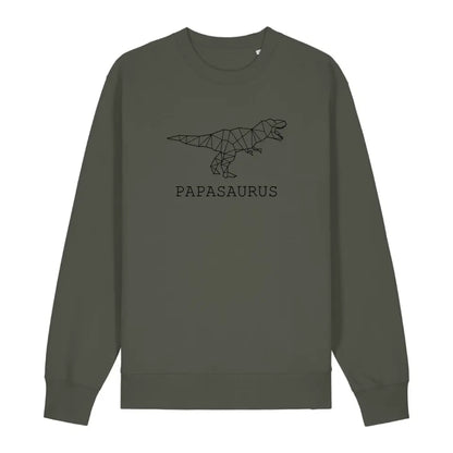 Papasaurus - Bio Unisex Sweatshirt *personalisierbar (ohne Namen)*