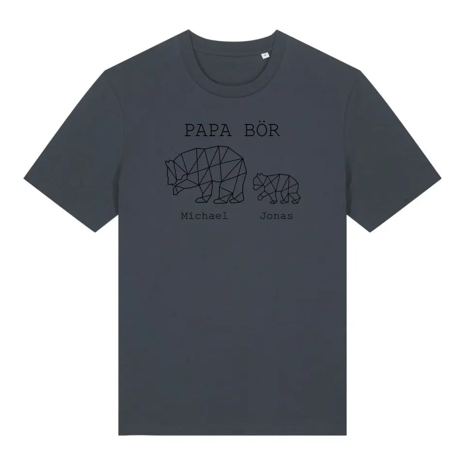 Papa Bör - Bio Herren Shirt *personalisierbar (1-4 Kinder mit Namen)*