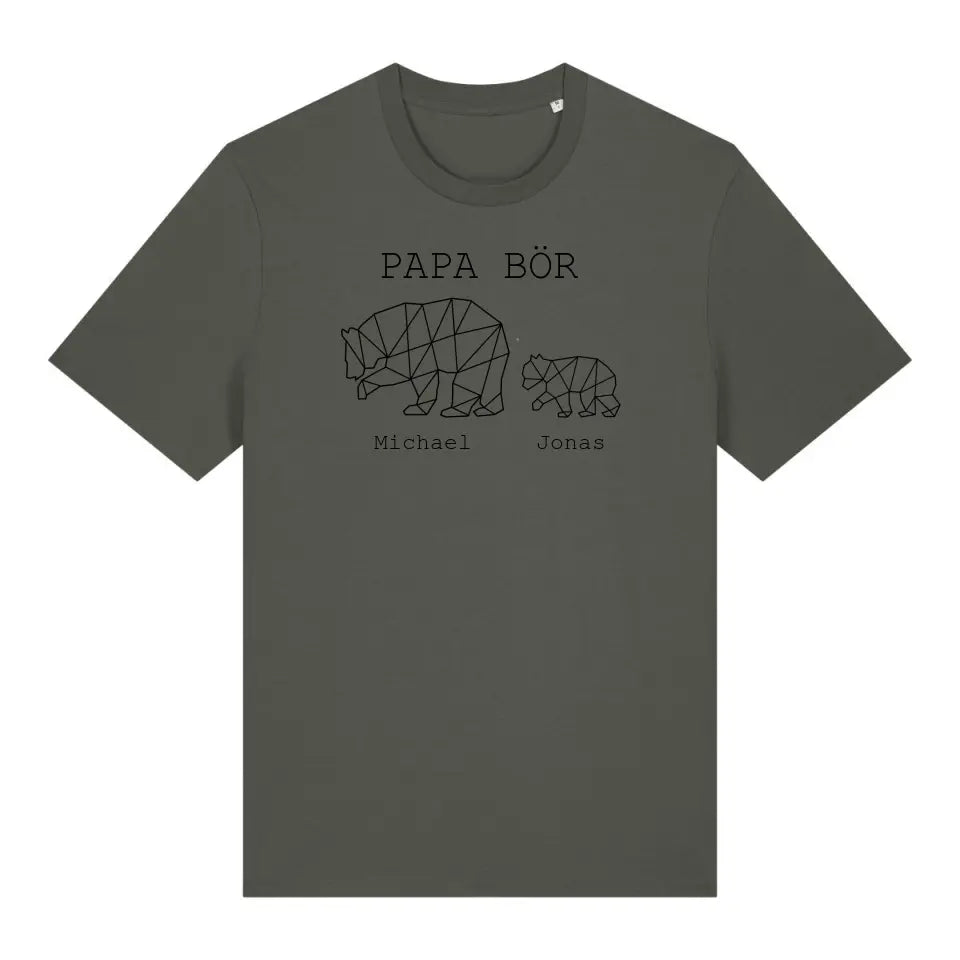 Papa Bör - Bio Herren Shirt *personalisierbar (1-4 Kinder mit Namen)*