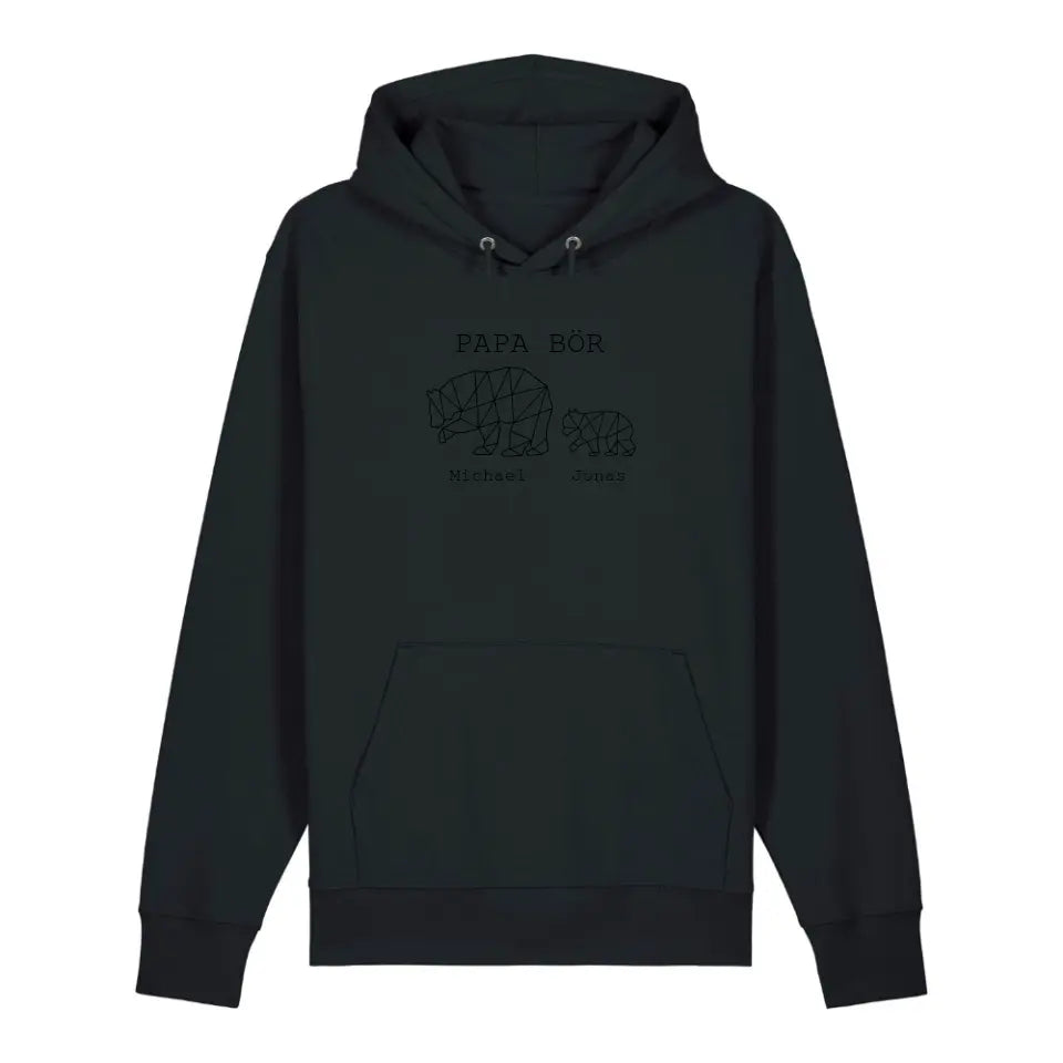 Papa Bör - Bio Unisex Hoodie *personalisierbar (1-4 Kinder mit Namen)*