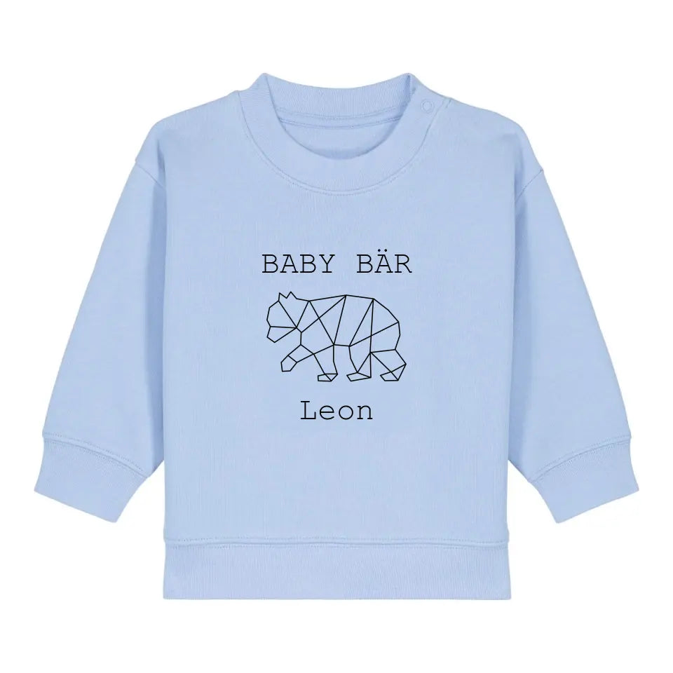 Baby Bär - Bio Baby Sweatshirt *personalisierbar (ohne Namen)*